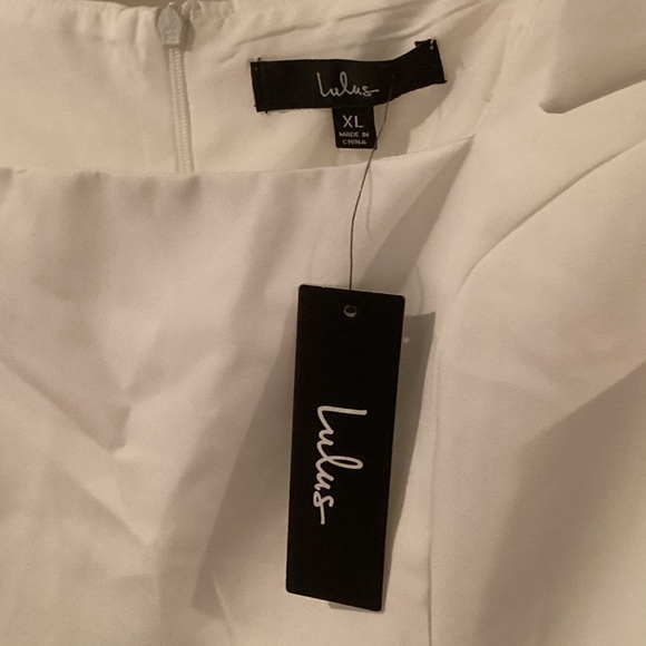 Lulu's White Tie-Shoulder Mini Dress - Picture 11 of 14